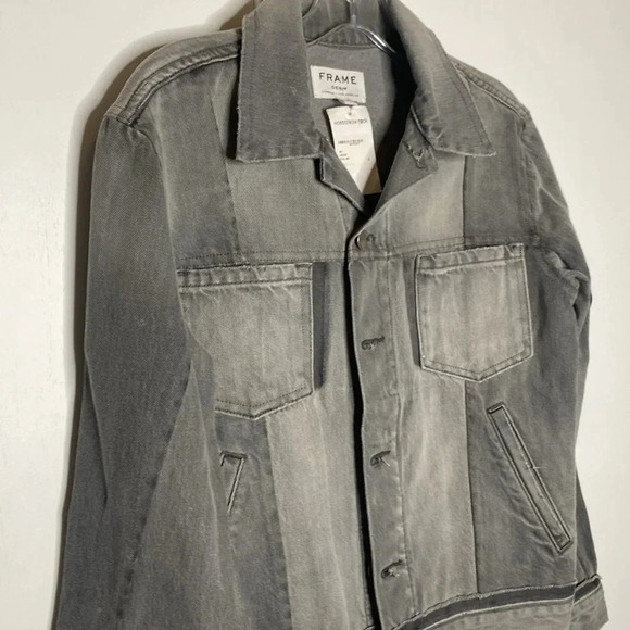 FRAME Nouveau Le Multi-tone Denim Jacket - Picture 2 of 7